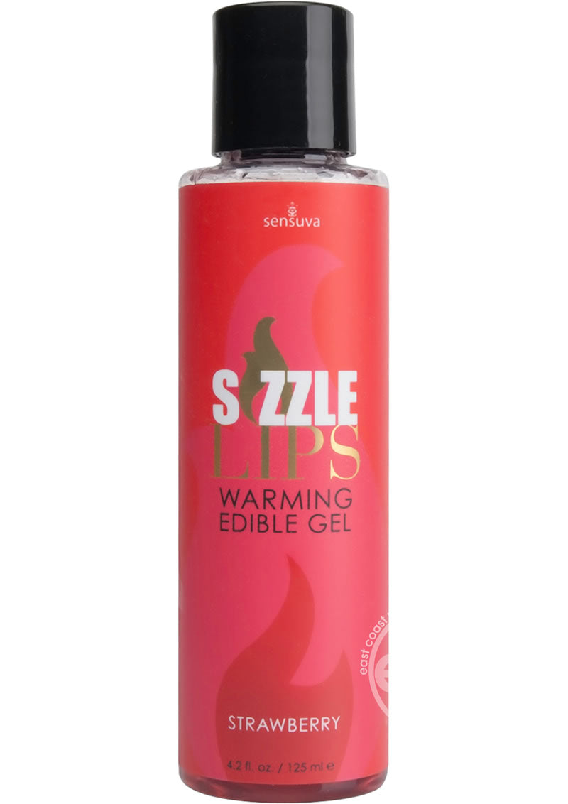 Sizzle Lips Warming Edible Massage Oil Strawberry