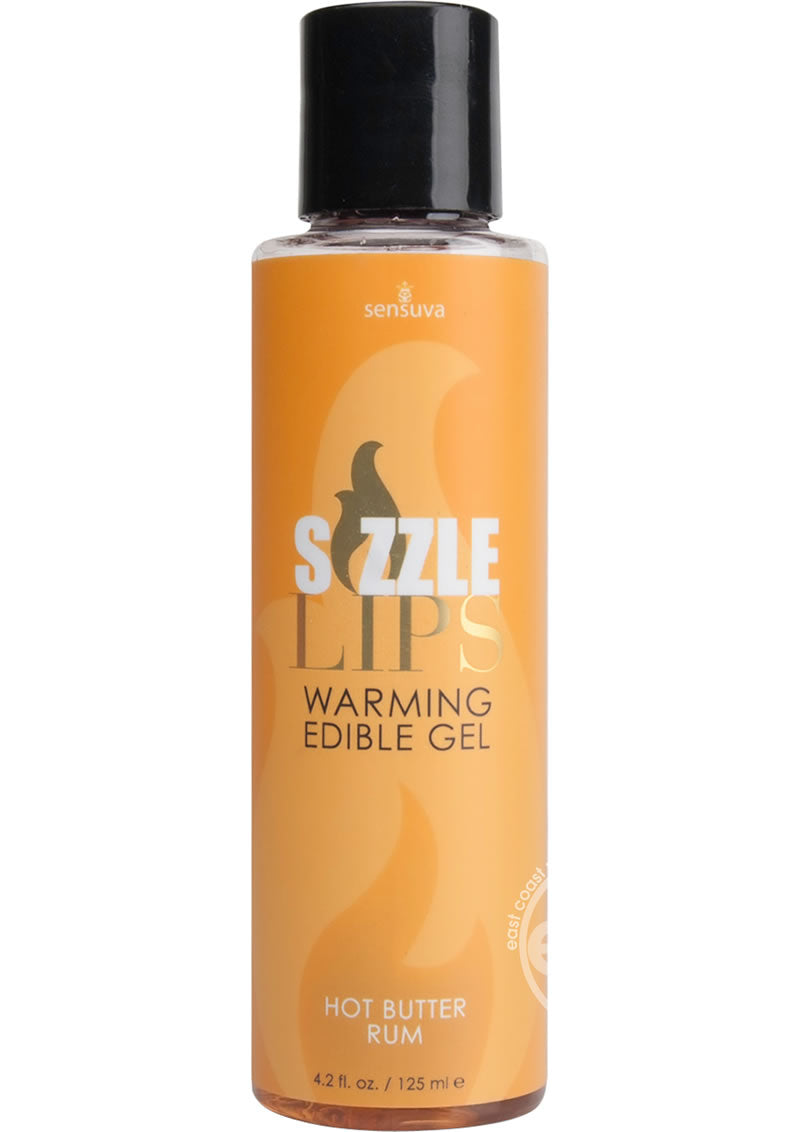 Sizzle Lips Warming Edible Massage Oil Butter Rum