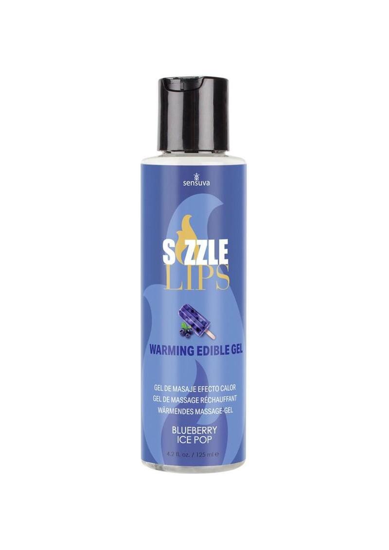 Sizzle Lips- Blueberry Icepop Warming Edible Massage Oil